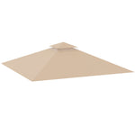 Gazebo Canopy Replacement Cover 3 X 3(m) 2-tier Roof Top | Khaki