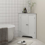 Corner Bathroom Cabinet Recessed Doors And Adjustable Shelf