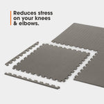 Interlocking Gym Mat - Corrugated Grey