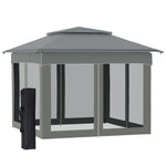 Garden Folding Tent Heavy Duty Pop Up Gazebo For Party | Dark Gray
