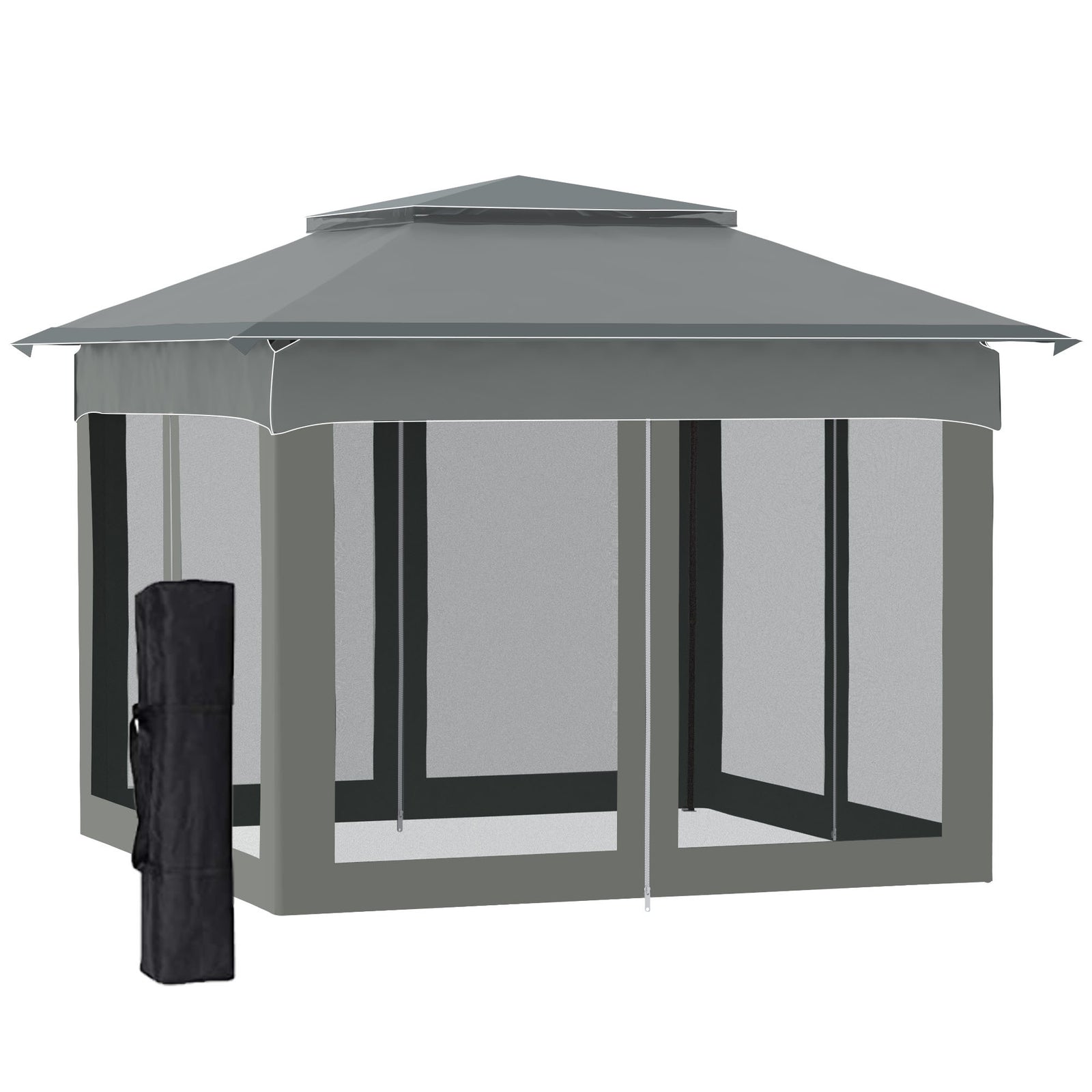 Garden Folding Tent Heavy Duty Pop Up Gazebo For Party | Dark Gray