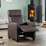 Henderson Manual Push Back Recliner Armchair | Brown