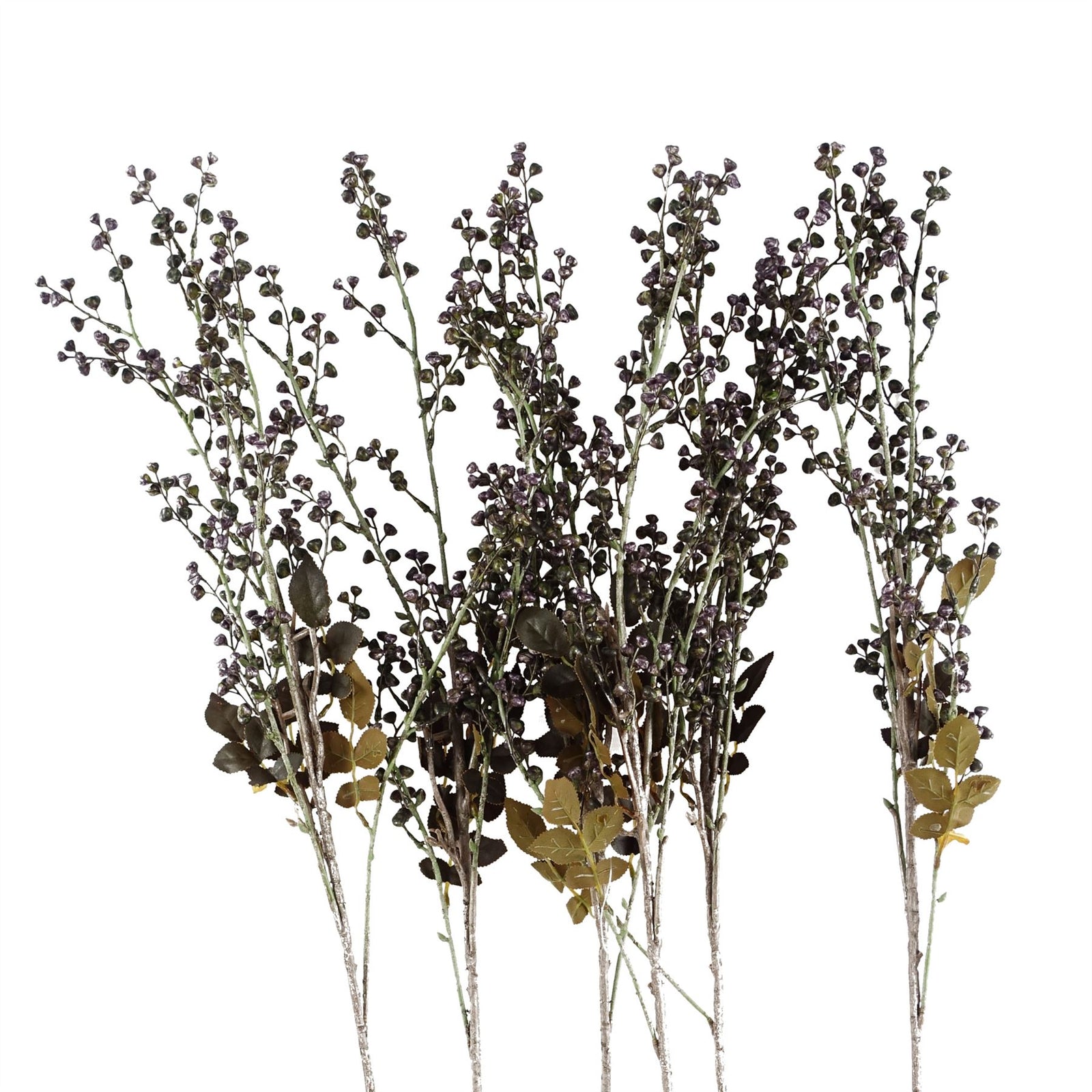 Pack Of 6 X 85cm Artificial Dark Berry Stem