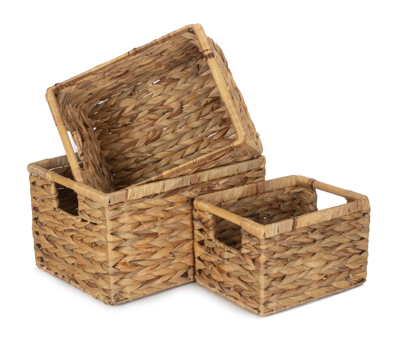 Nordic Water Hyacinth Storage Basket | Set-of-3 | Brown