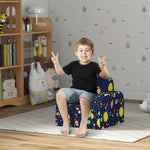Kids Armchair, Foldable Toddler Chair For Bedroom | Blue
