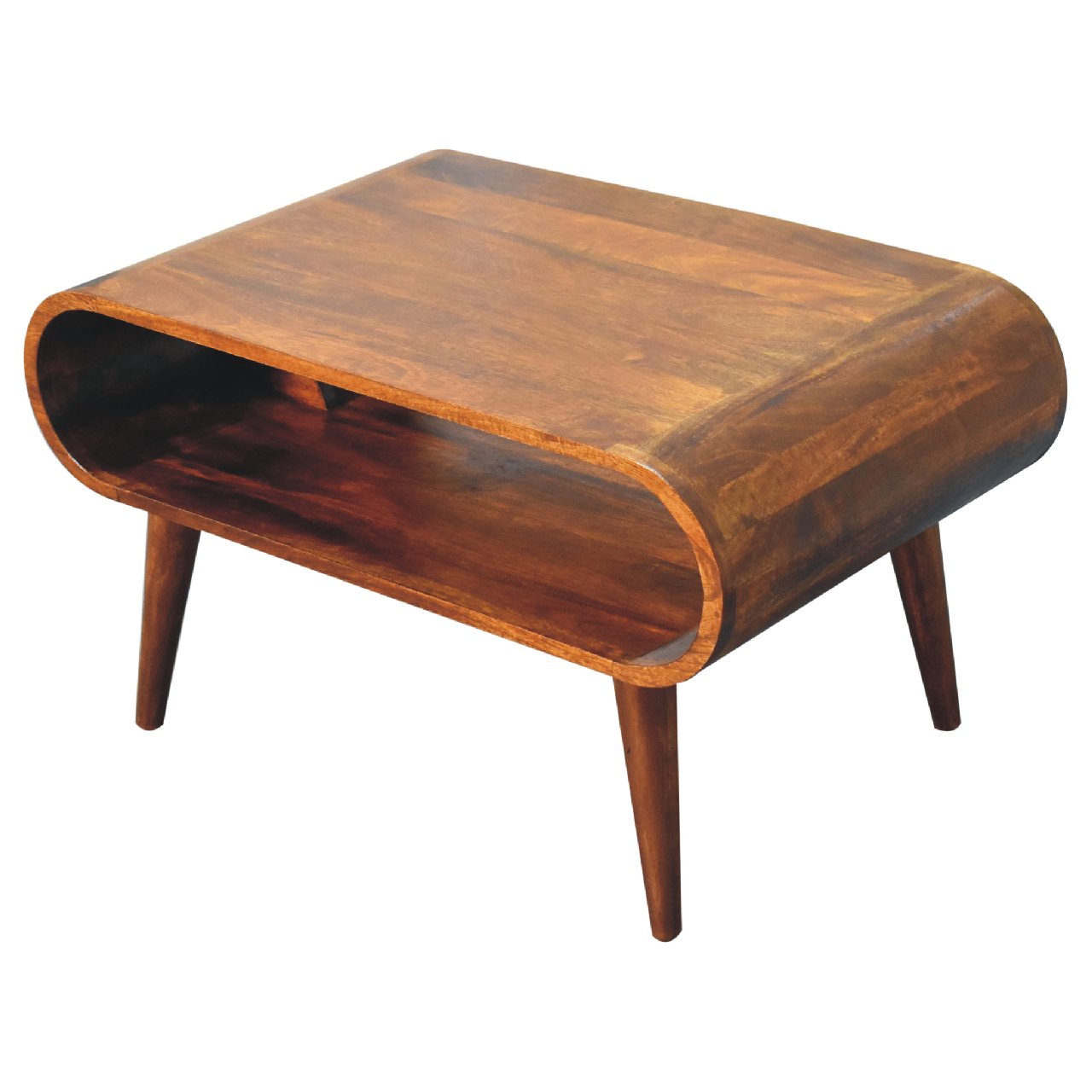 Solid Wood Open Chestnut Coffee Table