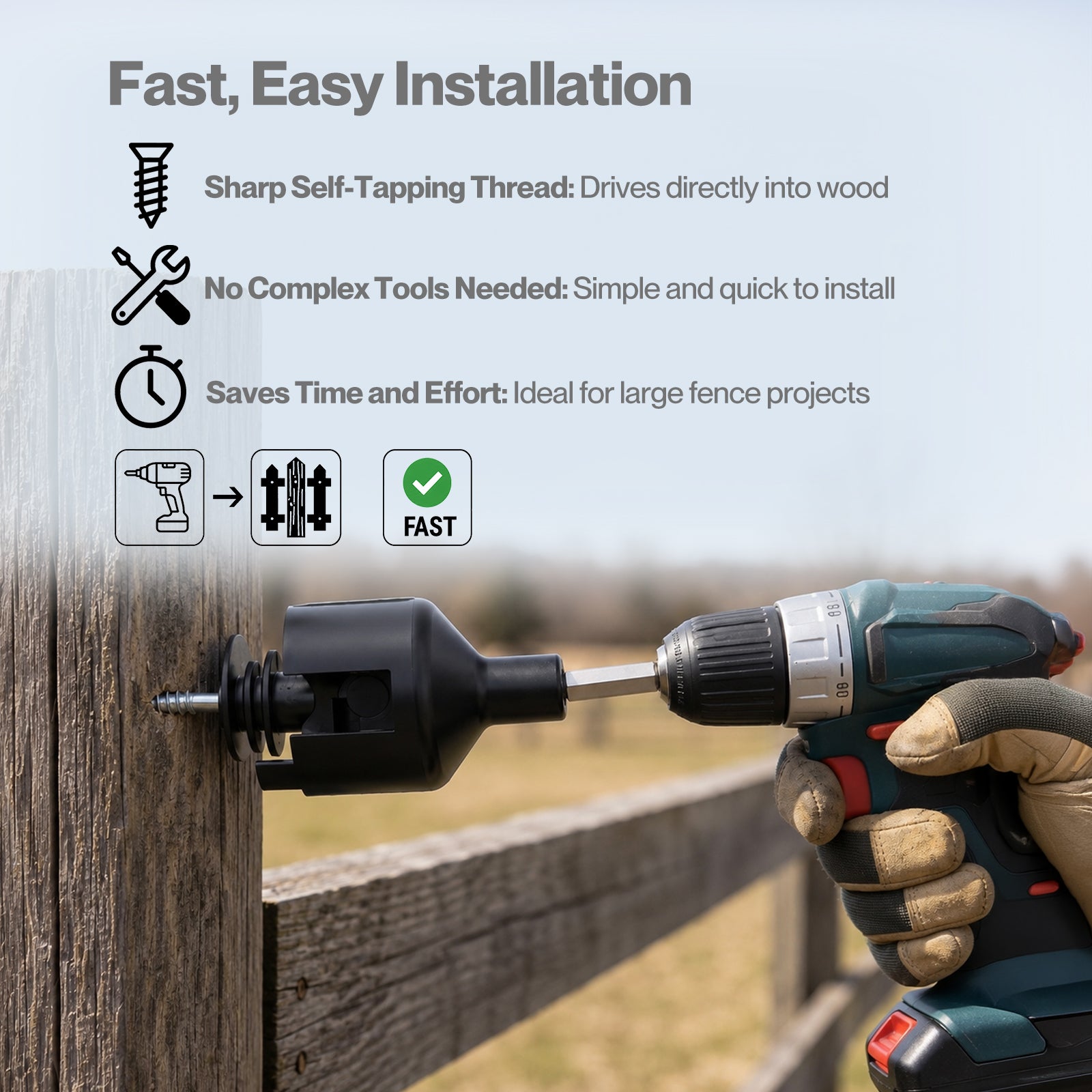 Electric Fence Insulators Grooved Pp+pe Black 120pc | Black