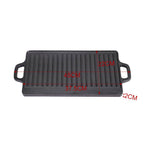 Living and Home 45cm W X 22cm W Non-stick Cast-iron Reversible Griddle Pan