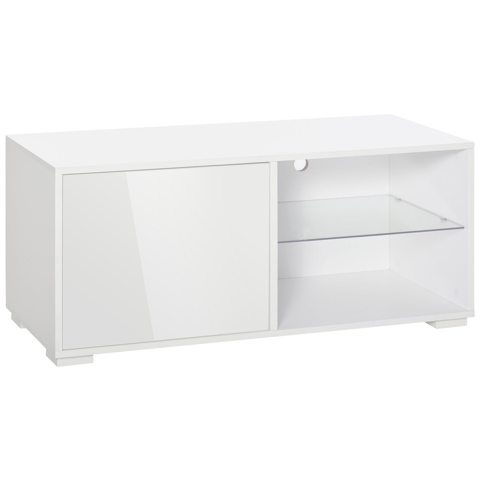 High Gloss Tv Stand Cabinet Shelves White