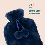Plush Hot Water Bottle | Navy Blue