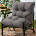 Comfortable Rectangular Tufted Bench Cushion Soft Seat Pad | Large | Dark Grey
