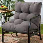 Comfortable Rectangular Tufted Bench Cushion Soft Seat Pad | Large | Dark Grey