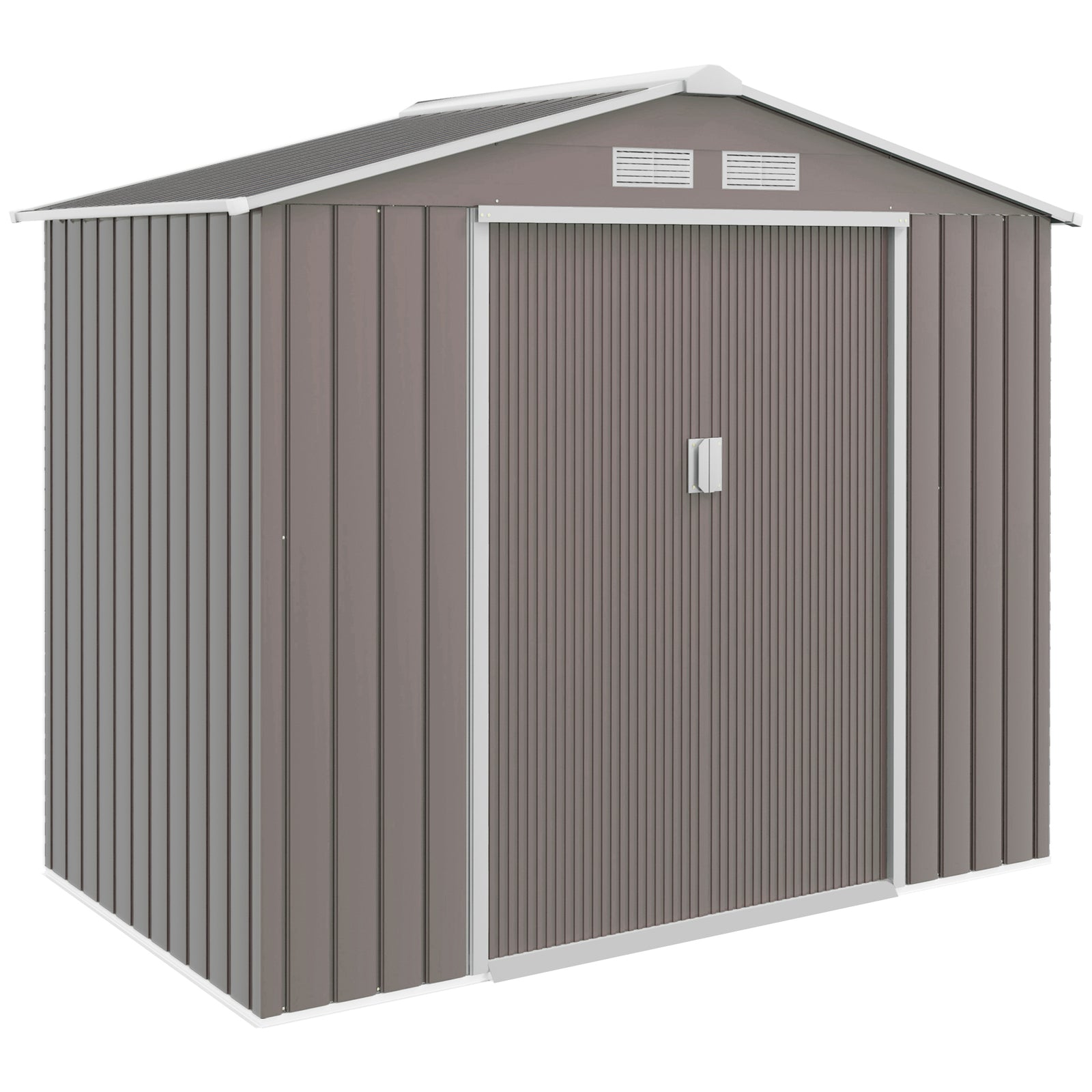 Garden Shed Storage Unit W/locking Door Floor Foundation | Gray