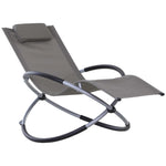 Outdoor Orbital Lounger Rock Chair With Pillow