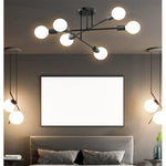 Bath Plus TB+ Modern Semi Flush Mount 6 Light Ceiling Chandelier