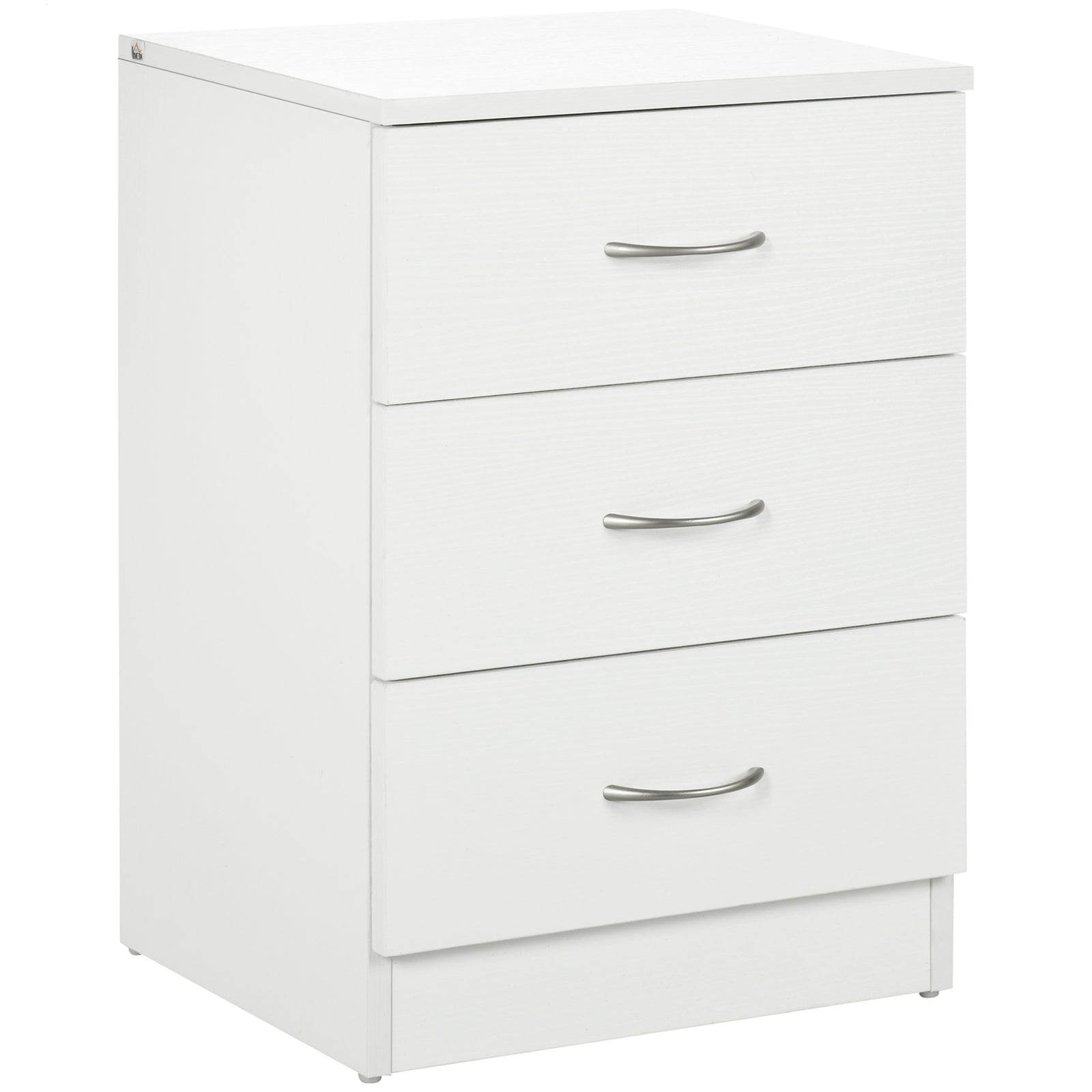 Modern 3 Drawers Side Cabinet, Wooden Bedside Table