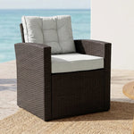 Piana 10 Seat Rattan Corner Sofa With Table, Bench And Chair | Cream & Brown