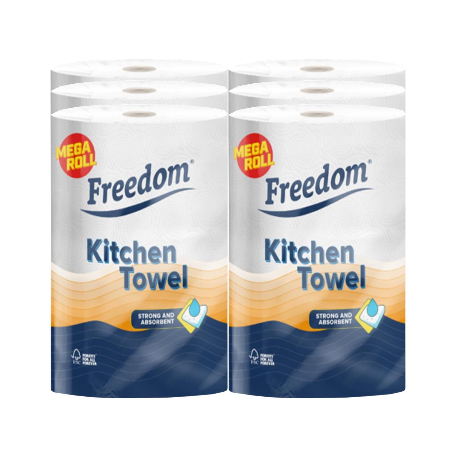 Rhino Jumbo Luxury Kitchen Towel Roll Strong & Absorbent 6 Roll | Set-of-2