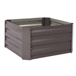 Galvanized Steel Square Raised Garden Bed Planter Box