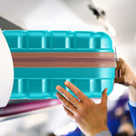 55x40x20cm Lightweight Luggage Hard Shell Cabin Suitcase 60+ Airlines Approved - Carry On Case - 4 Wheels | 55 x 40 x 20cm | Aqua
