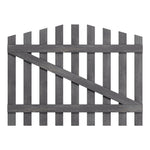 Rustic Wooden Garden Gate With Arched Top Weathered Gray Finish | Medium | Grey
