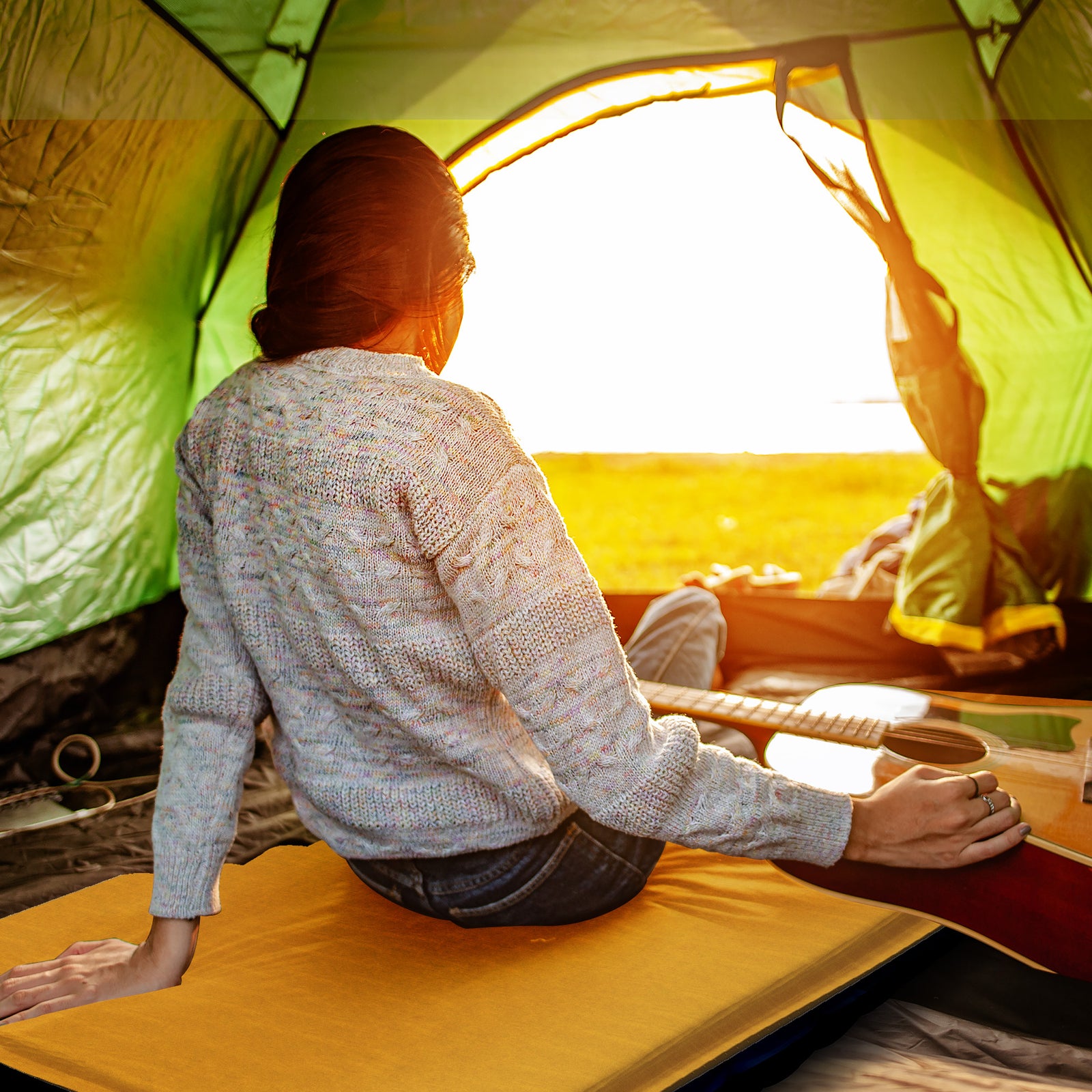 Self-inflating Camping Sleeping Pad | Khaki