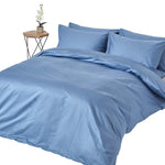 Egyptian Cotton Duvet Cover With Pillowcase 1000 Tc | Double | Airforce Blue