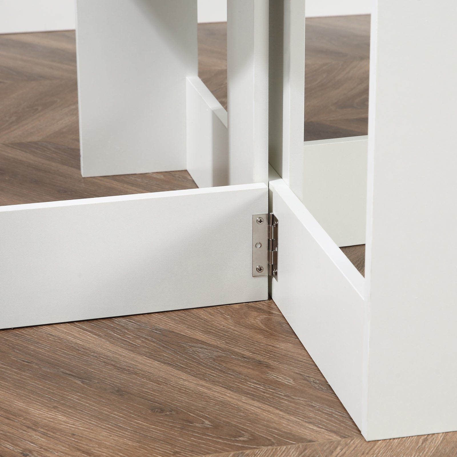 Folding Drop Leaf Dining Table Foldable Dinner Table | White