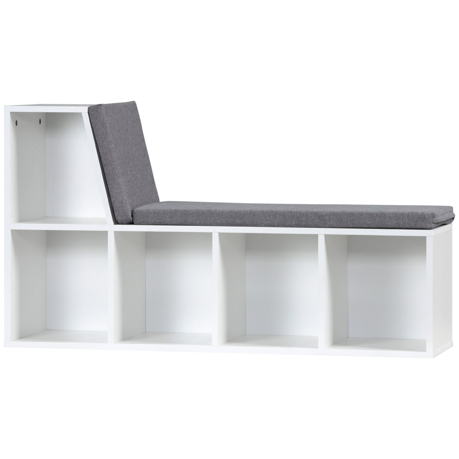 2 Tier Bookcase With Removable Cushions Storage Cabinet