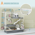 3-tier Hamster Cage, Gerbil Cage For Dwarf Hamsters, 45 X 30 X 45 Cm