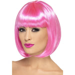 Partyrama Short Bob Wig With Fringe | Neon Pink