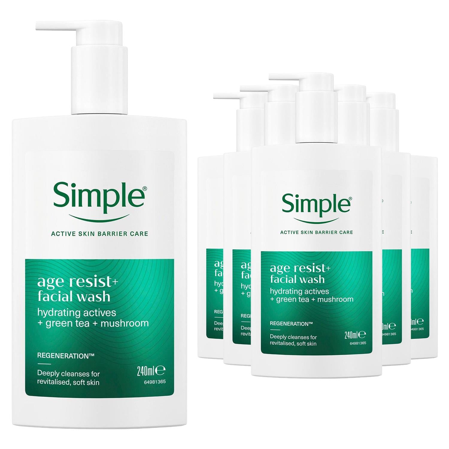 Age Resist+ Facial Wash Anti-ageing Hydrating Cleanser 240ml | Set-of-6