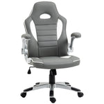 Gaming Chair Adjustable Flip Up Arms Grey