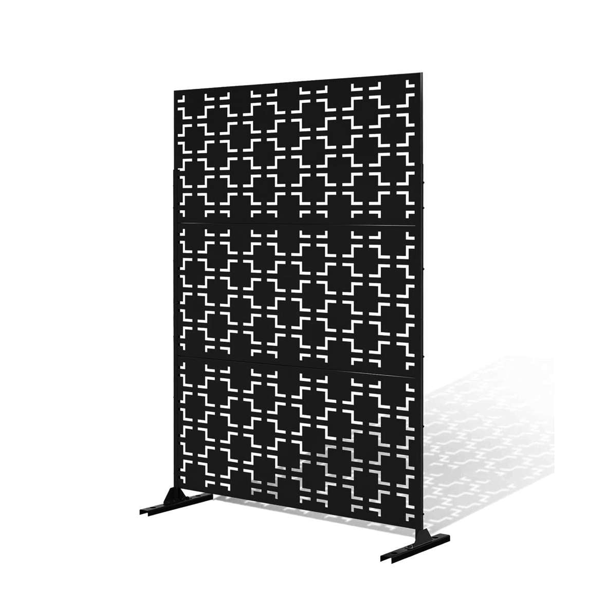 Metal Outdoor Privacy Screen 120cm X 180cm - Panels | 120cm x 180cm | Black