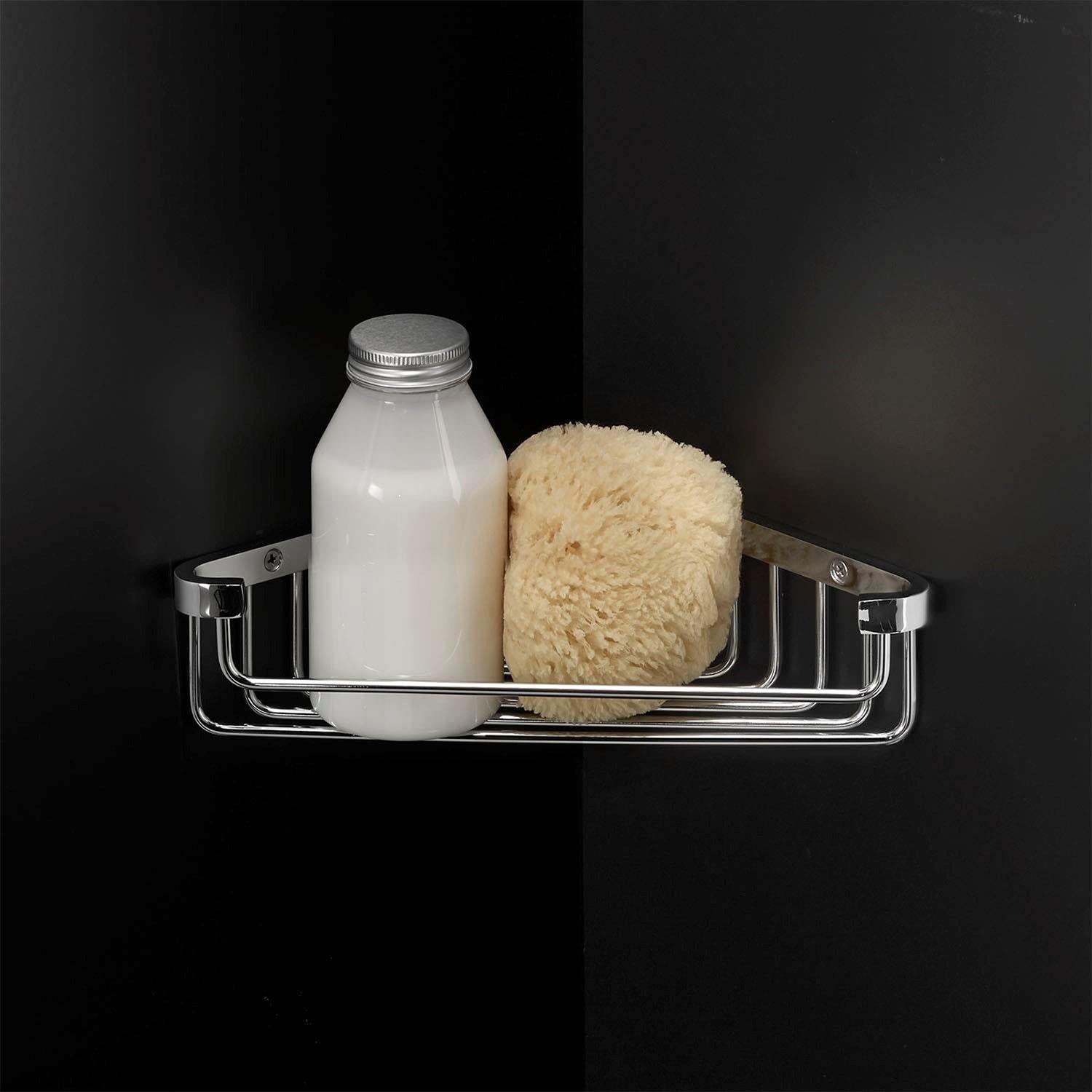 Shower Caddy, Shower Basket, 20cm, Silver, Architect S+ Collection