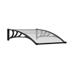Clear Outdoor Door Canopy Window Awning With Drainage Channel 100/120/150/200cm W X 100cm D | 100cm | Clear