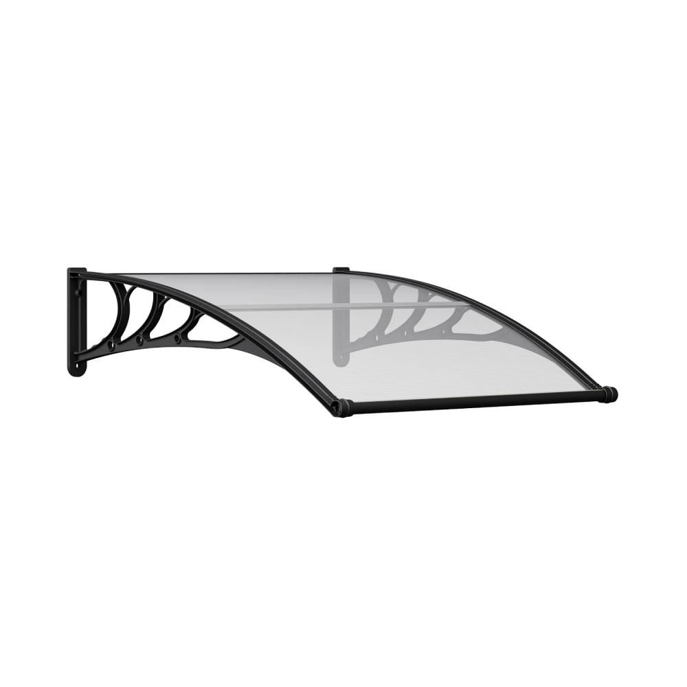 Clear Outdoor Door Canopy Window Awning With Drainage Channel 100/120/150/200cm W X 100cm D | 100cm | Clear