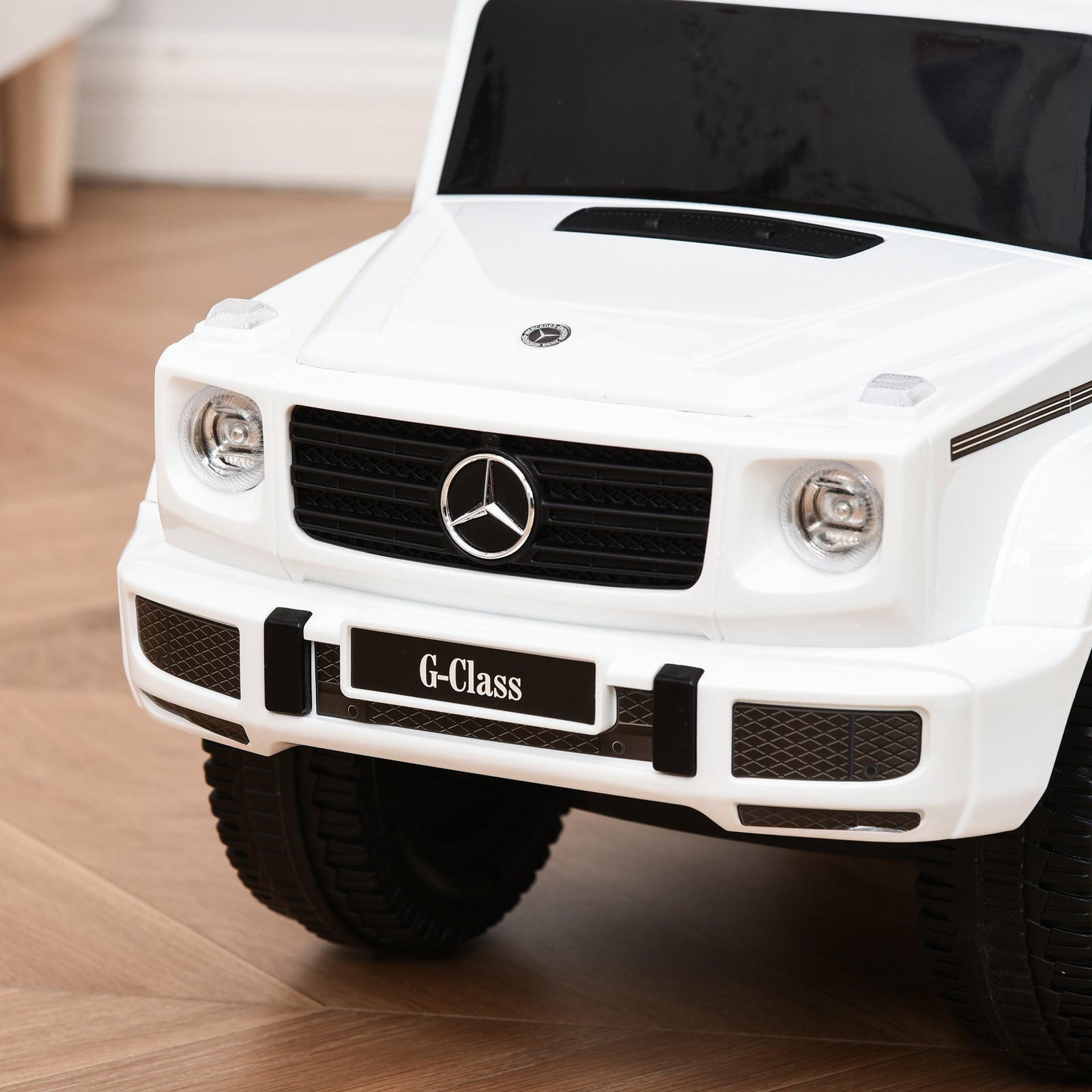 Kids Ride-on Push Car 3 In 1 Benz G350 Baby Floor Slider Walker | White
