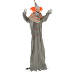 Halloween Clown Animatronic Prop With Light Up Eyes, For Indoor Outdoor