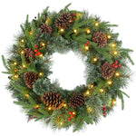 60cm Christmas Wreath With Led Lights