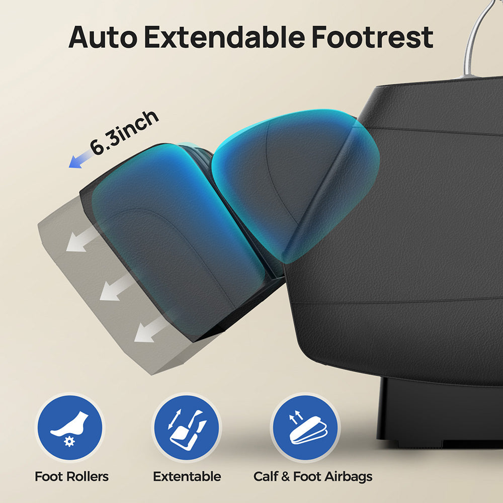Zero Gravity Heated Full Body Massage Chair With Touch Screen Recliner With Back Heat, Foot Roller, Air Compression & Shiatsu For Home And Office