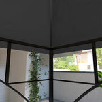 Gazebo Canopy Replacement Cover 3 X 3(m) 2-tier Roof Top | Black