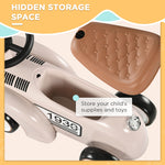 Foot To Floor Slider With Steering Wheel, For Ages 12-36 Months | Cream