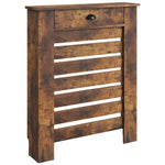 HOMCOM Radiator Cover With Drawer, Horizontal Slat, 78cm