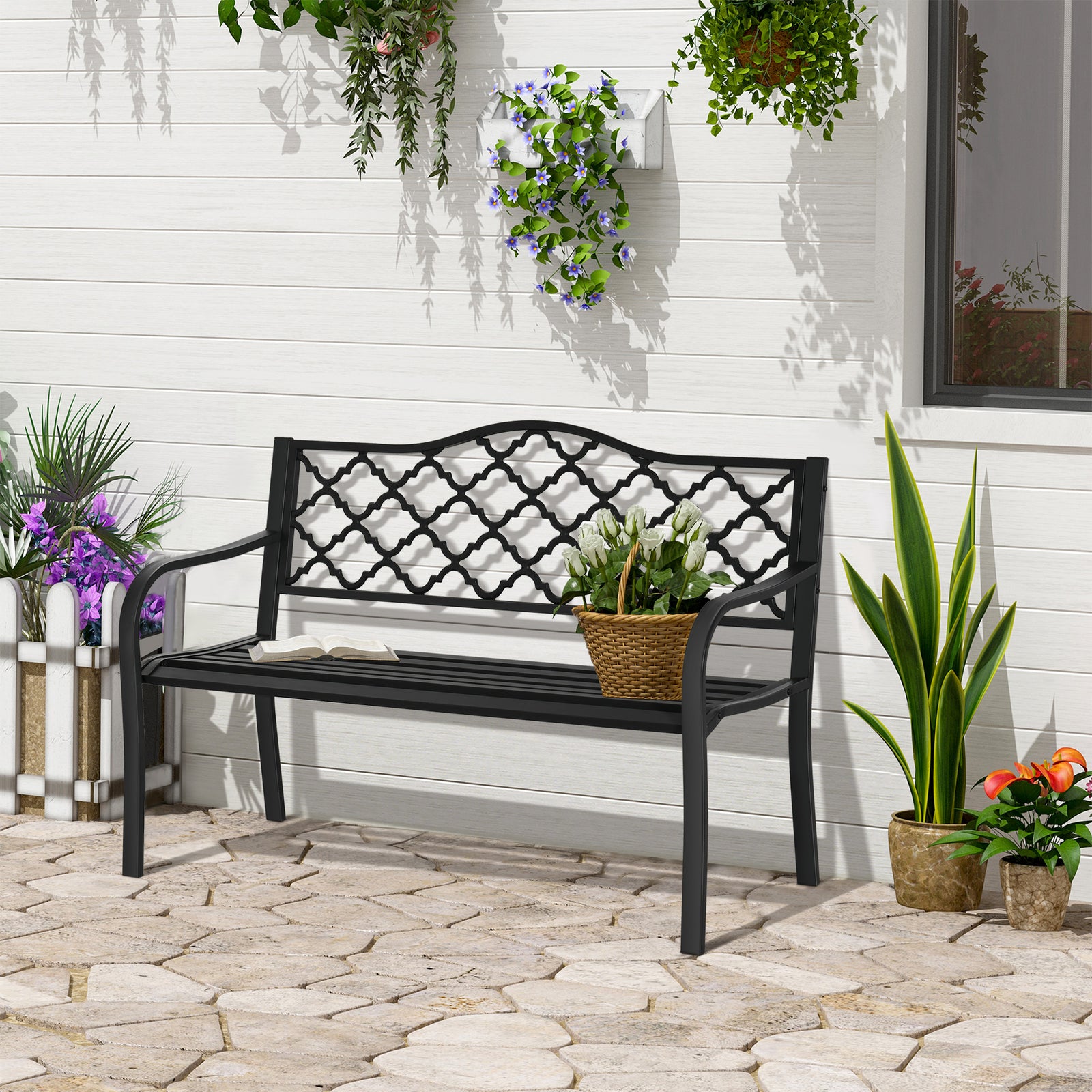 Cast Aluminium Garden Bench Verdigris