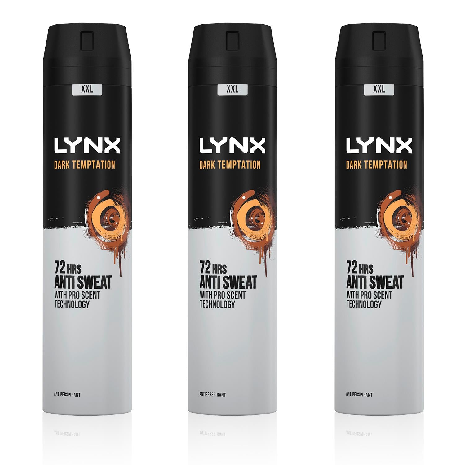 Xxl Dark Temptation 72h Sweat Protection Anti-perspirant Deodorant 3x 250ml
