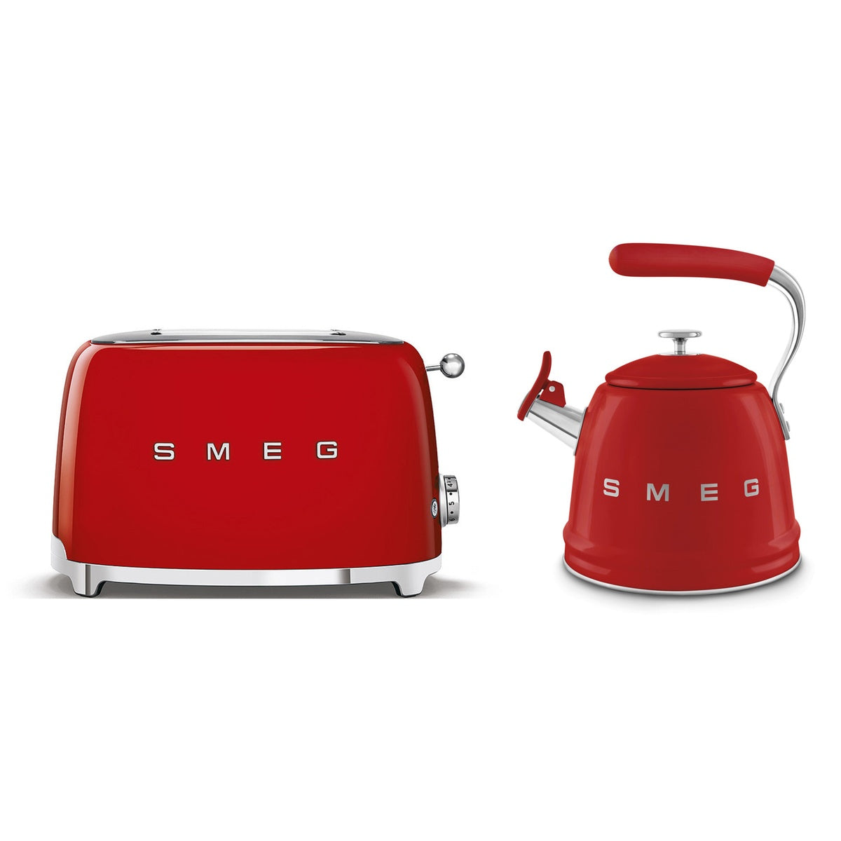 Wkf01, Tsf03 Stovetop Kettle & 4-slice Toaster Set | Red