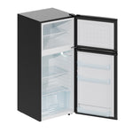 180l Double Door Fridge Freezer With Separate Cooling Zones | Black