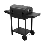 Charcoal BBQ Grill with Lid, Carbon Steel Barbecue