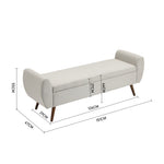 Breeins Linen Upholstered Storage Bench